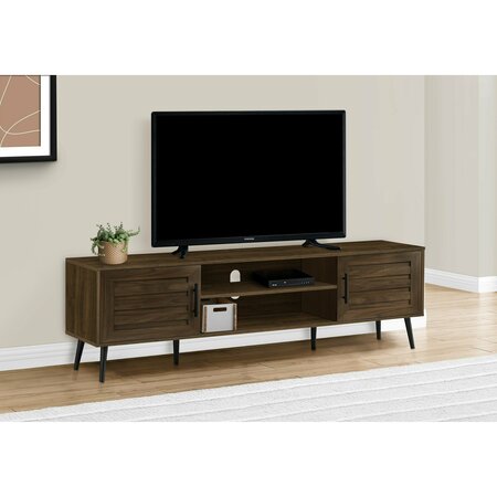 Monarch Specialties Tv Stand, 72 Inch, Console, Storage Cabinet, Living Room, Bedroom, Brown Laminate I 2717